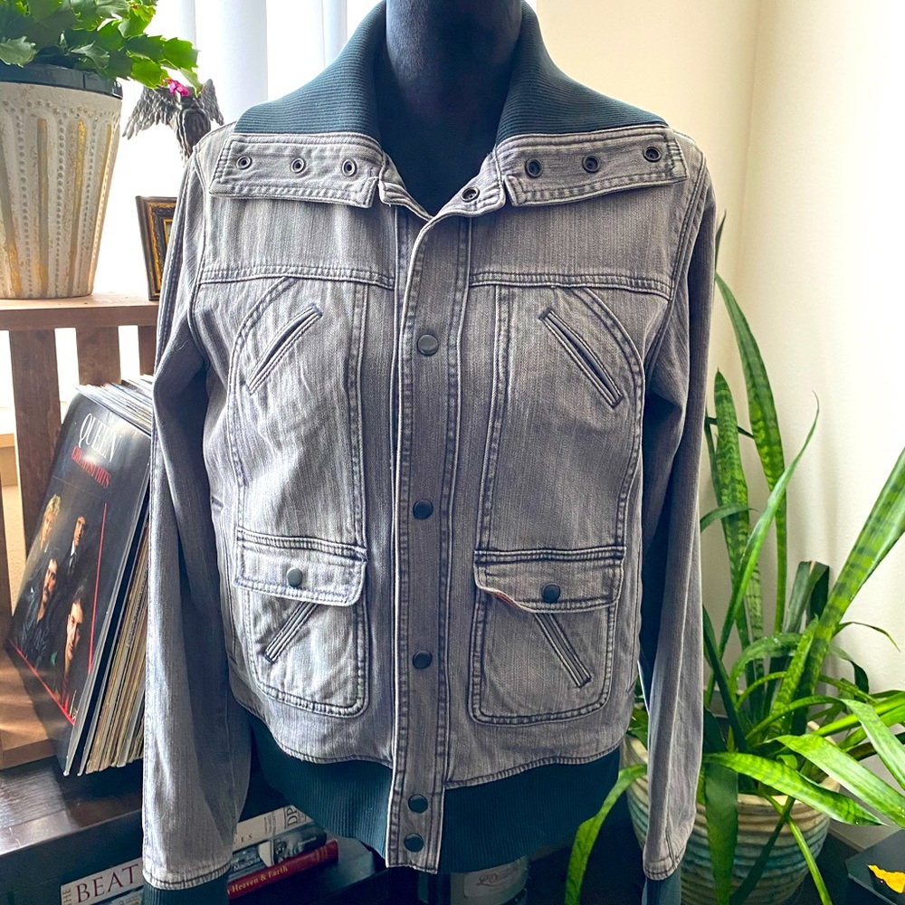 NWOT Paper cloth denim gray jean jacket